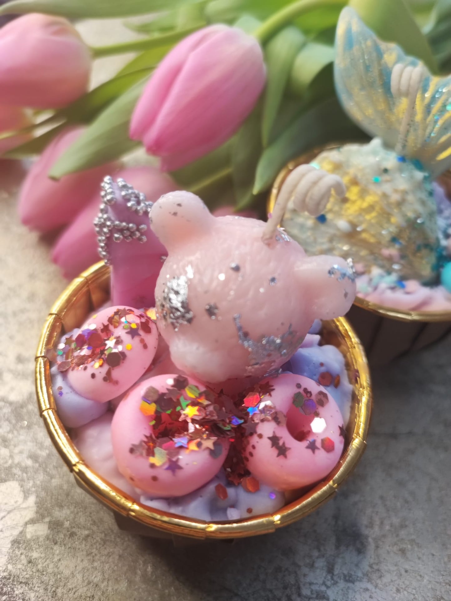 Bougie cupcake Ourson